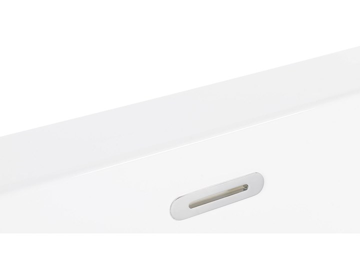 Wanna biała akrylowa 170 x 80 cm system przelewowy prostokątna minimalistyczny design Symetryczne Kolor Biały