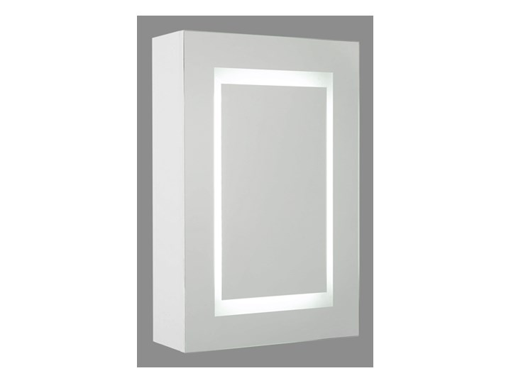 Szafka wisząca z lustrem i oświetleniem LED biała 40 x 60 cm nowoczesna Wiszące Szafki Szkło Szerokość 40 cm Głębokość 12 cm Płyta MDF Kolor Biały