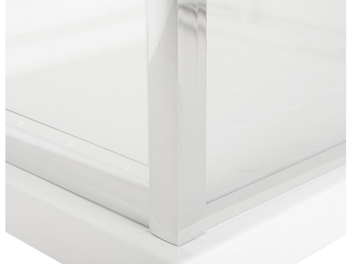 Kabina prysznicowa srebrna szkło hartowane aluminum pojedyncze drzwi 80 x 80 x 185 cm nowoczesny design Kwadratowa Kategoria Kabiny prysznicowe