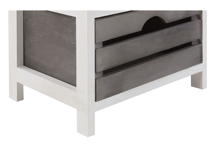 Beliani Komoda jasne drewno z białym sklejka 73 x 35 cm cztery szuflady w różnych kolorach szafka do sypialni pokoju dziecięcego styl skandynawski Płyta MDF Stojące Pomieszczenie Salon