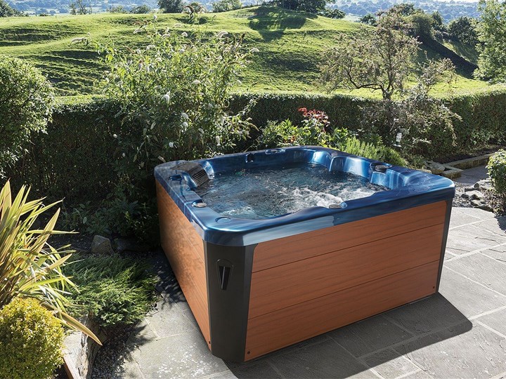 Wanna ogrodowa niebieska akrylowa zewnętrzne spa z LED i hydromasażem Kategoria Jacuzzi