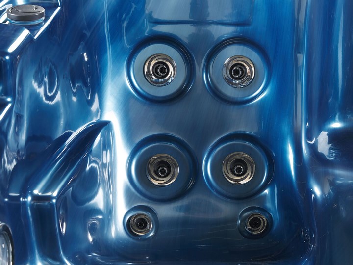 Wanna ogrodowa niebieska akrylowa zewnętrzne spa z LED i hydromasażem Kategoria Jacuzzi