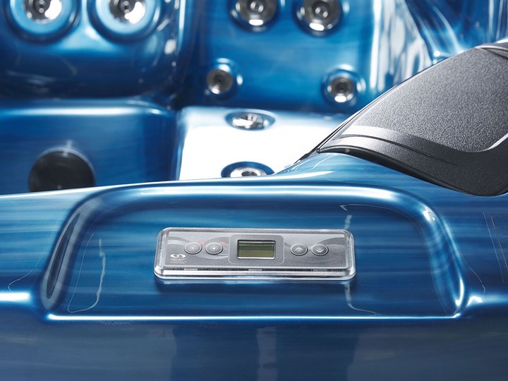 Wanna ogrodowa niebieska akrylowa zewnętrzne spa z LED i hydromasażem Kategoria Jacuzzi
