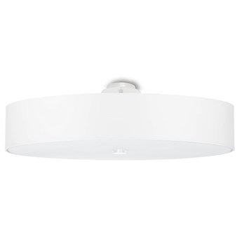 Biały minimalistyczny okrągły plafon 70 cm - EX664-Skalo