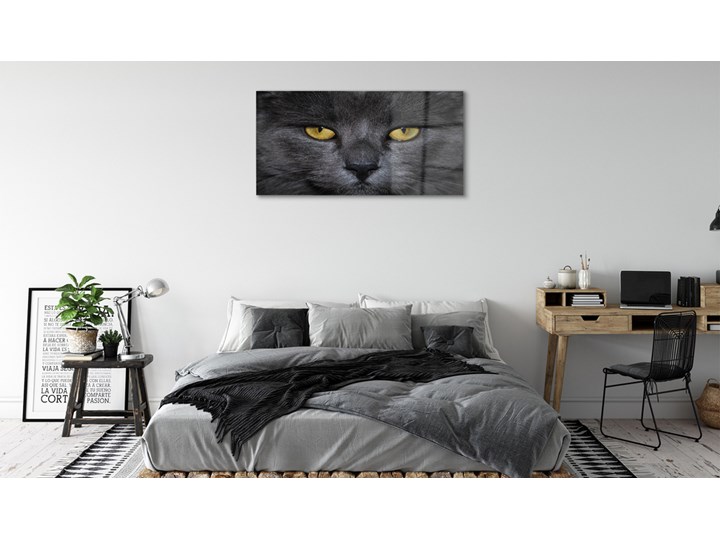 Obrazy akrylowe Czarny kot Wymiary 50x100 cm Wymiary 70x140 cm