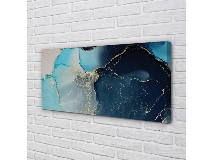 Obrazy na płótnie Kamień marmur abstrakcja Kolor Granatowy Wymiary 50x125 cm