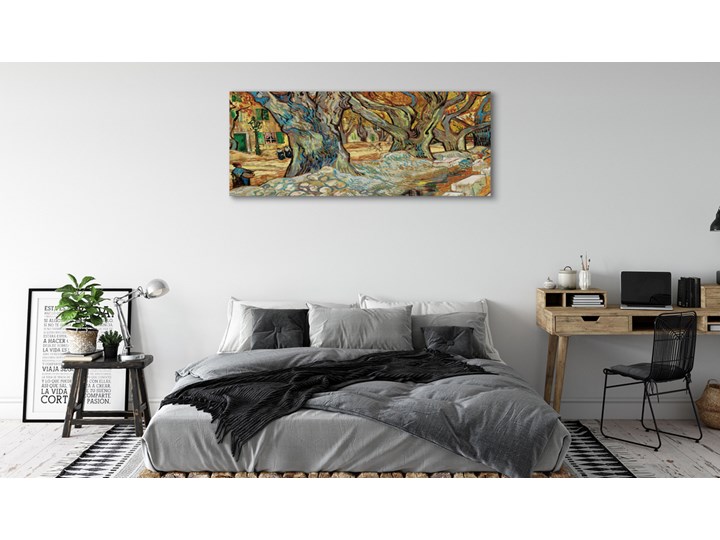 Obrazy na płótnie Sztuka abstrakcyjny miejski rynek Wymiary 60x120 cm