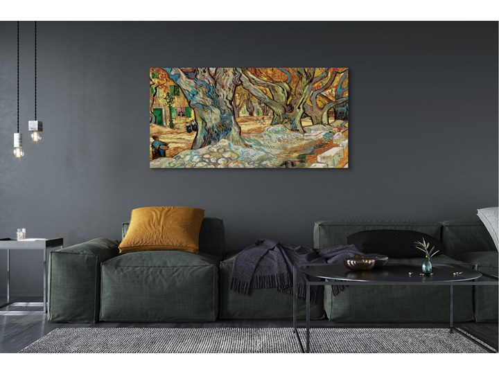 Obrazy na płótnie Sztuka abstrakcyjny miejski rynek Kolor Brązowy Wymiary 60x120 cm