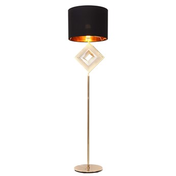 LAMPA STOJĄCA PODŁOGOWA CZARNO-ZŁOTA BENARDI