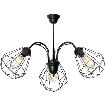 Czarna lampa sufitowa druciana loft - EX778-Loftis