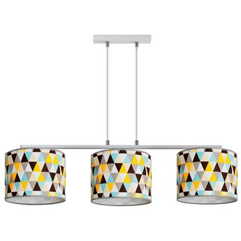 Potrójna kolorowa lampa wisząca nad stół - EX780-Hestix
