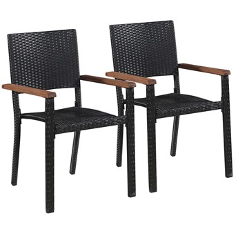 Zestaw polirattanowych krzeseł ogrodowych - Conat