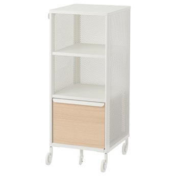 IKEA BEKANT Szafka na kółkach, Siatka biały, 41x101 cm