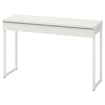 IKEA BESTÅ BURS Biurko, połysk biały, 120x40 cm