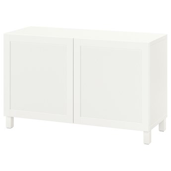 IKEA BESTÅ Kombinacja z drzwiami, Biały/Hanviken/Stubbarp biały, 120x42x74 cm