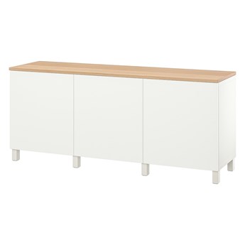 IKEA BESTÅ Kombinacja z drzwiami, Biały/Lappviken/Stubbarp biały, 180x42x76 cm