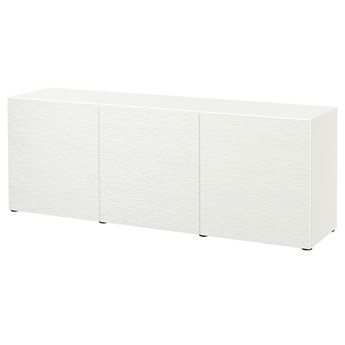 IKEA BESTÅ Kombinacja z drzwiami, biały/Laxviken biały, 180x42x65 cm