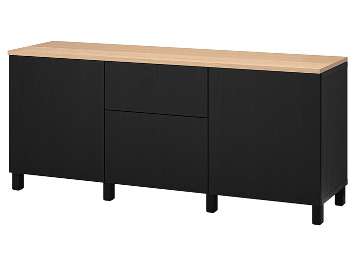 IKEA BESTÅ Kombinacja z szufladami, Czarnybrąz/Lappviken/Stubbarp czarnybrąz, 180x42x76 cm Płyta MDF Kategoria Komody Szerokość 180 cm Drewno Głębokość 42 cm Kolor Beżowy