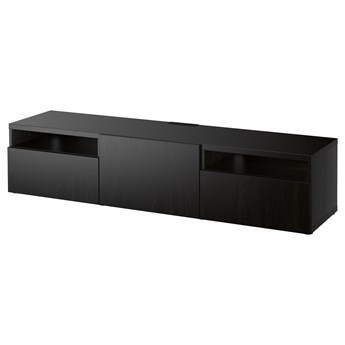 IKEA BESTÅ Szafka pod TV, Czarnybrąz/Lappviken czarnybrąz, 180x42x39 cm