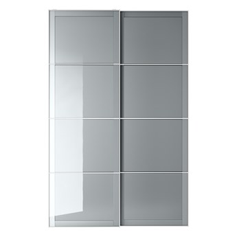 IKEA BJÖRNÖYA Drzwi przesuwne, szary efekt barwienia, 150x236 cm