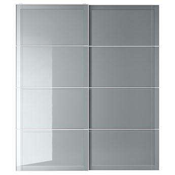 IKEA BJÖRNÖYA Drzwi przesuwne, szary efekt barwienia, 200x236 cm