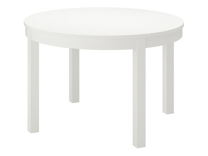 IKEA BJURSTA Stół rozkładany, Biały, 115/166 cm Drewno Płyta MDF Długość 115 cm Szerokość 115 cm Styl Nowoczesny