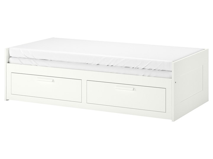 BRIMNES Leżanka z 2 szufladami, 2 materace Rozmiar materaca 80x200 cm Liczba miejsc Dwuosobowe