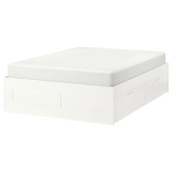 IKEA BRIMNES Rama łóżka z szufladami, biały, 140x200 cm
