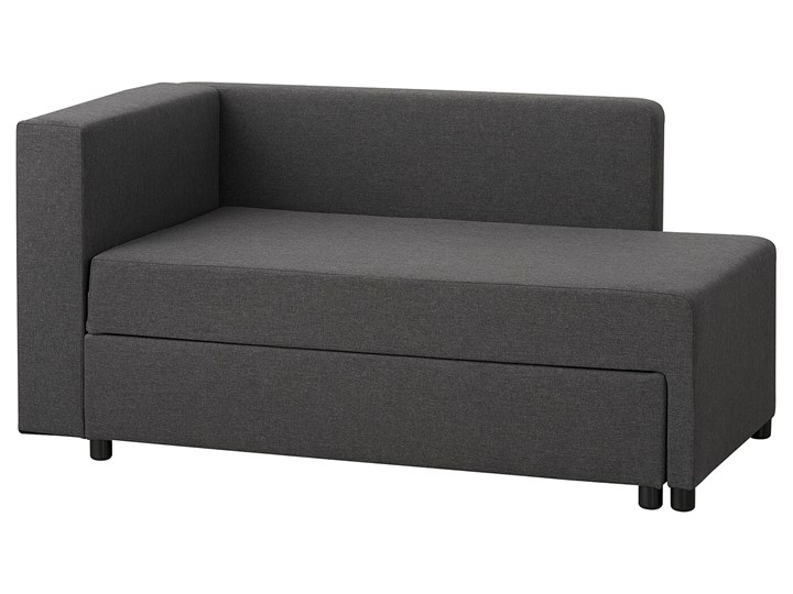 IKEA BYGGET Leżanka/sofa rozkładana, Knisa/ciemnoszary z pojemnikiem, Długość: 149 cm