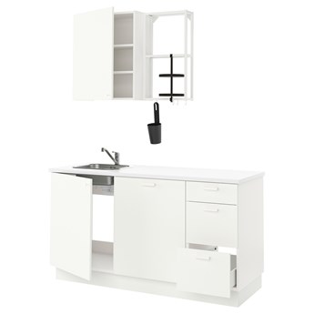 IKEA ENHET Kuchnia, biały, 163x63.5x222 cm