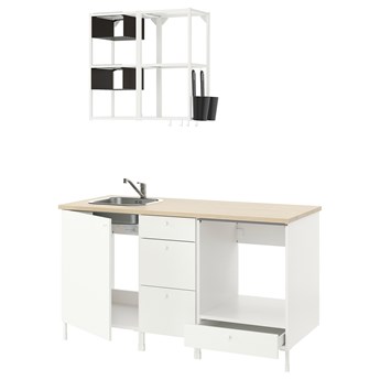IKEA ENHET Kuchnia, biały, 163x63.5x222 cm