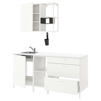 IKEA ENHET Kuchnia, biały, 183x63.5x222 cm