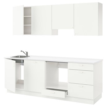 IKEA ENHET Kuchnia, biały, 243x63.5x222 cm