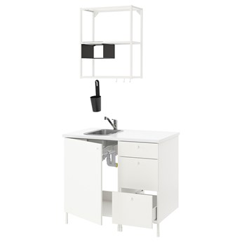 IKEA ENHET Kuchnia, biały, 103x63.5x222 cm