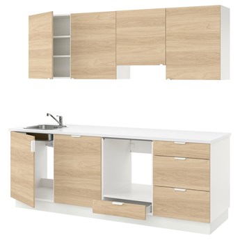 IKEA ENHET Kuchnia, imit. dębu, 243x63.5x222 cm