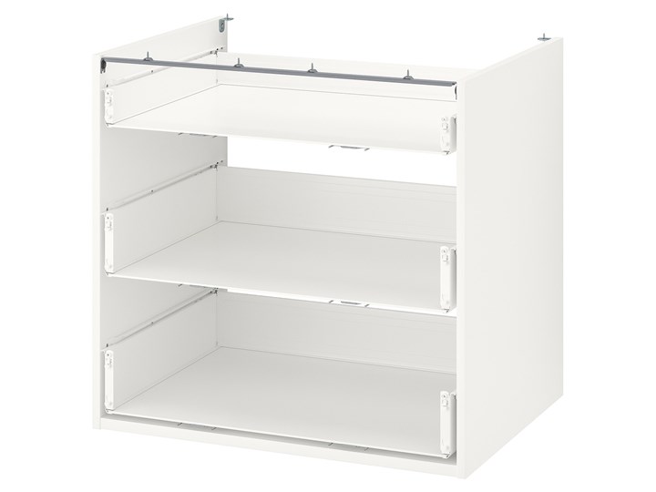IKEA ENHET Szafka stojąca/3 szuflady, biały, 80x60x75 cm Płyta MDF Szafka dolna Kategoria Szafki kuchenne