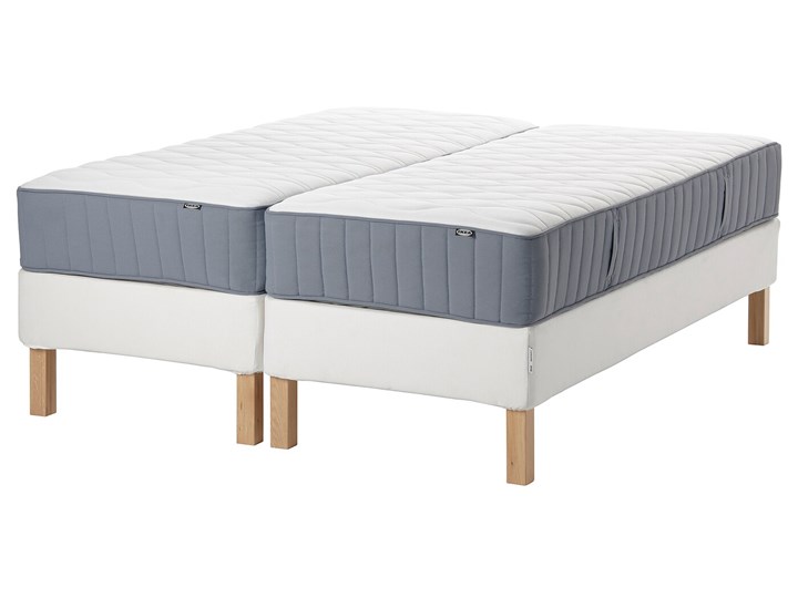 IKEA ESPEVÄR/VÅGSTRANDA Łóżko kontynentalne, biały/średnio twardy jasnoniebieski, 180x200 cm Kategoria Łóżka do sypialni Łóżko pikowane Pojemnik na pościel Bez pojemnika