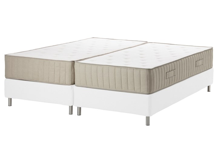 IKEA ESPEVÄR/VATNESTRÖM Łóżko kontynentalne, biały/twardy naturalny, 180x200 cm Kategoria Łóżka do sypialni Pojemnik na pościel Bez pojemnika