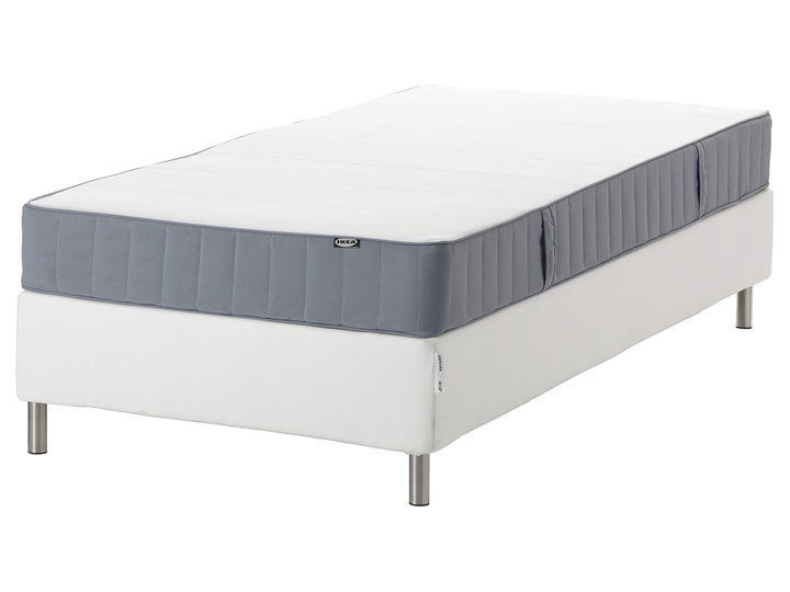 IKEA ESPEVÄR/VESTMARKA Łóżko kontynentalne, biały/twardy jasnoniebieski, 90x200 cm Kategoria Łóżka do sypialni Pojemnik na pościel Bez pojemnika