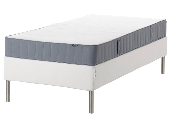 IKEA ESPEVÄR/VESTMARKA Łóżko kontynentalne, biały/twardy jasnoniebieski, 90x200 cm Kategoria Łóżka do sypialni