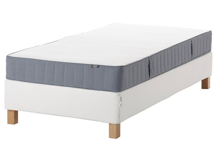 IKEA ESPEVÄR/VESTMARKA Łóżko kontynentalne, biały/twardy jasnoniebieski, 90x200 cm Kategoria Łóżka do sypialni Pojemnik na pościel Bez pojemnika