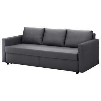 IKEA FRIHETEN Sofa trzyosobowa rozkładana, Skiftebo ciemnoszary, Szerokość: 225 cm