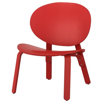 IKEA FRÖSET Fotel, czerwona bejca okl dęb, Szerokość: 59 cm