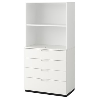 IKEA GALANT Kombinacja z szufladami, Biały, 80x160 cm
