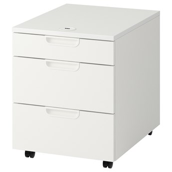 IKEA GALANT Komoda na kółkach, Biały, 45x55 cm