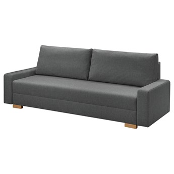 IKEA GRÄLVIKEN Rozkładana sofa 3-osobowa, ciemnoszary, Szerokość: 225 cm