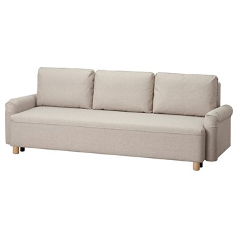 IKEA GRIMHULT Rozkładana sofa 3-osobowa, beżowy, Wysokość łóżka: 41 cm