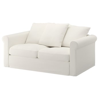 IKEA GRÖNLID Sofa 2-osobowa, Inseros biały, Wysokość z poduchami oparcia: 104 cm