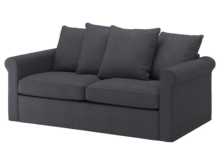 IKEA GRÖNLID Sofa 2-osobowa rozkładana, Sporda ciemnoszary, Wysokość łóżka: 53 cm Głębokość 98 cm Szerokość 196 cm Wielkość Dwuosobowa