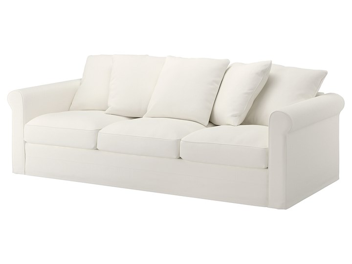 IKEA GRÖNLID Sofa 3-osobowa, Inseros biały, Wysokość z poduchami oparcia: 104 cm Wielkość Trzyosobowa Materiał obicia Tkanina